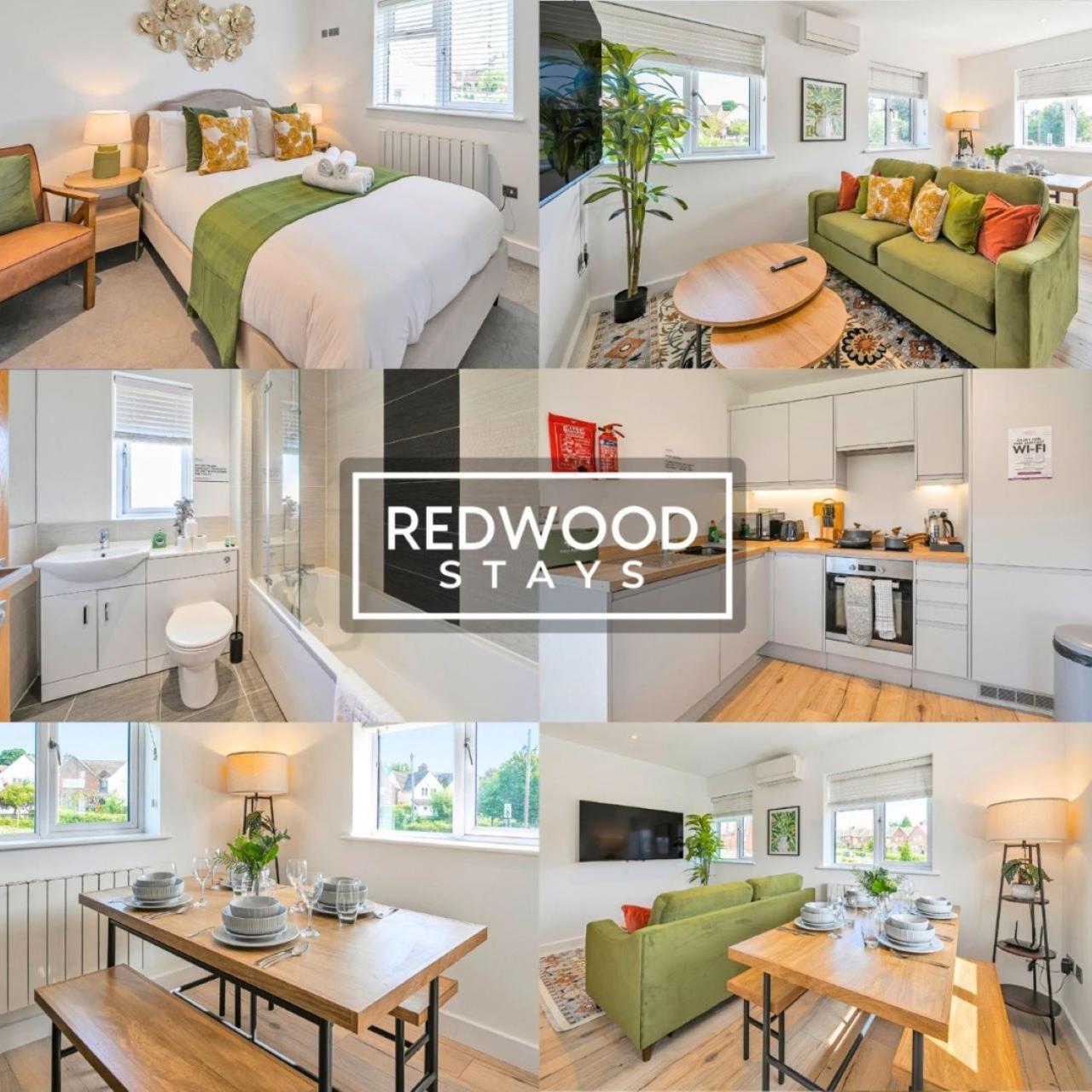 Modern Serviced Apartments For Contractors & Families With Free Parking, Wifi & Netflix By Redwood Stays Basingstoke Esterno foto